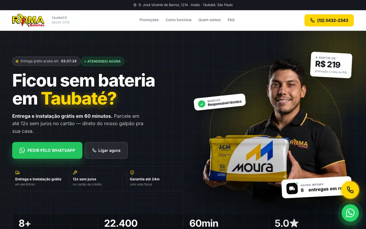 Site da Roma Baterias